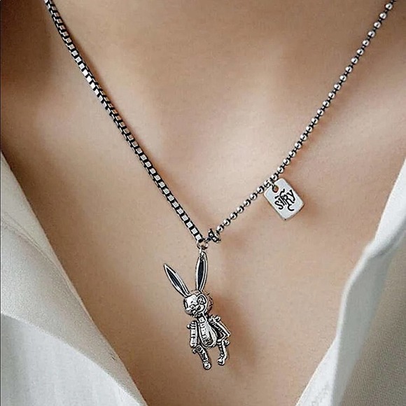 Jewelry - NEW STERLING SILVER RABBIT ANIMAL NECKLACE